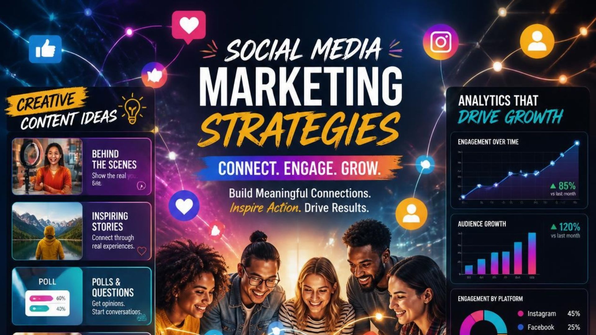 Social media marketing services by Gravyline Digital